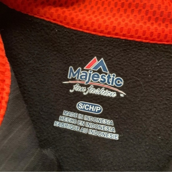 San Francisco Giants Majestic MLB Track Jacket Black Orange Zip Size Small - Picture 5 of 6